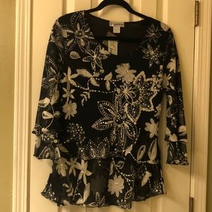 Top Sheer and sequins